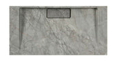 2023 Hand Crafted Marble Nature stone wash basin Hermes matt grey wall hung 470*320*60 mm